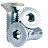 M6-1.00x50 mm Partially Threaded Flat Socket Caps Coarse Alloy Zinc-Bake Cr+3 (100/Pkg.)