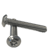 #10-24 x 1-1/2" (Fully Threaded) T8 Drive Size 6-Lobe Pin-In Button Head Stainless Steel Machine Screws, Tamper Resistant (18-8) (500/Pkg.)