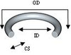 #008 3/16" ID x 5/16" D x 1/16" CS Buna N (Nitrile)  70 Durometer