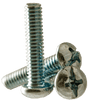 3/8"-16 x 4" (Fully Threaded) Machine Screws Round Head Phillips/Slotted Combo Zinc Cr+3 (350/Bulk Pkg.)