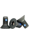 1/4"-28 x 1/2" Fully Threaded Flat Socket Caps Fine Alloy w/ Nylon-Pellet Black Oxide (100/Pkg.)