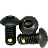 1/4"-20 x 3/8" Fully Threaded Button Socket Caps Coarse Alloy w/ Nylon-Pellet Thermal Black Oxide (100/Pkg.)