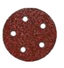 Aluminum Oxide Red Heavy Discs - Hook and Loop - 5" x 8 Dust Holes, Grit/ Weight: 40F, Mercer Abrasives 578804 (50/Pkg.)