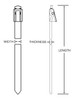 14" Black Polyester Coated Ladder Style 316 Stainless Steel Cable Ties 150 lb. (100/Bag)
