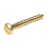 #6 x 7/8" Round Slotted Brass Wood Screw (100/Pkg.)