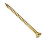 #8 x 1-1/4" Oval Slotted Brass Wood Screw (500/Pkg.)