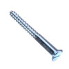 #12 x 4" Flat Slotted Wood Screw Zinc (100/Pkg.)