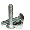 7/16"-14 x 1" Fully Threaded Carriage Bolts Grade 5 Coarse Zinc Cr+3  (600/Bulk Pkg.)