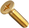 #10-24 x 1/2" Phillips Flat Head Machine Screws Brass (1000/Pkg.)