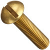 #10-32 x 2-1/2" Round Slotted Machine Screws Brass (50/Pkg.)