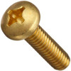 #8-32 x 1-1/2" Phillips Pan Head Brass Machine Screws (100/Pkg.)