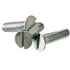 5/16"-18 x 1/2" (Fully Threaded) Undercut Flat Slotted Machine Screws Zinc Cr+3 (100/Pkg.)