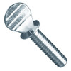 #10-24x1/2" Thumb Screw, Type A with Shoulder, Zinc CR+3 (100/Pkg.)