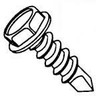 #10-16 x 1-1/2" Indent Hex Washer Head, Lgt Duty #3 Point TEKS Self Drilling Screws , Bulk- Climaseal (3,000/Bulk Pkg.)