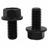 7/16"-14 x 1" Fully Threaded Grade 8 Indented Hex Flange Screw (Frame Bolt) Black Phosphate & Oil (500/Bulk Pkg.)