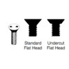 M6-1.0 X 20 Flat Head "Snake Eyes" Spanner Machine Screw, 18-8 Stainless Steel (100/Pkg.)