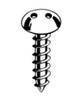 #10 X 1-1/2 Truss Head, Type A, "Snake Eyes" Spanner Sheet Metal Screw, 18-8 Stainless Steel (100/Pkg.)