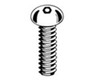 6-32 X 1/4 Button Head Socket Cap Security Screw with Pin, 18-8 Stainless Steel (100/Pkg.)