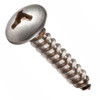 #10A x 1-1/4" Opsit Left-Handed Truss Head Security Screw, 18-8 Stainless Steel (100/Pkg.)