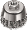 Knot Cup Brushes for Right Angle Grinders - Stainless Steel - 2-3/4" x 5/8"-11 (M10 x 1.25, M10 x 1.5), Mercer Abrasives 189020 (6/Bulk Pkg.)