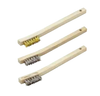 Welders' Toothbrushes - 6-7/8" x 1/2" Wooden Handle, Stainless Steel Wire, Mercer Abrasives 191220 (36/Pkg.)