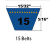 15 V-Belts 15 V-Belts
