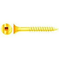 8x3" Square Drive Bugle Head Deck Screws Zinc Yellow Cr+6, Hardened