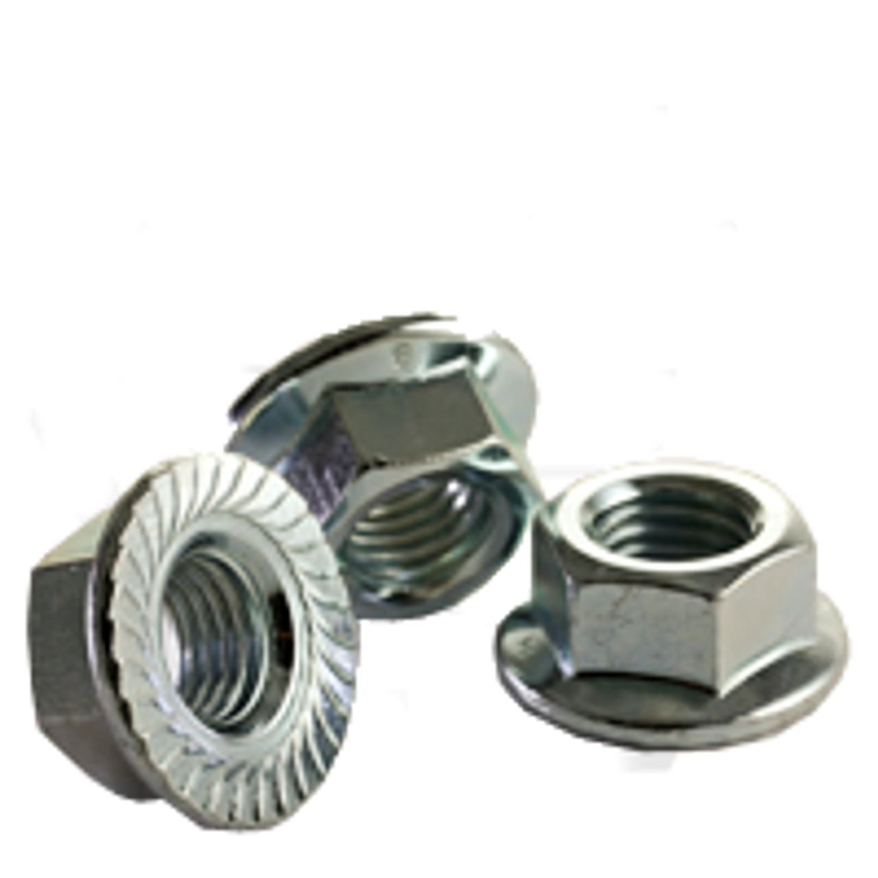 316 Stainless Steel Hex Serrated Flange Lock Nut UNC 3/8-16, Qty 25