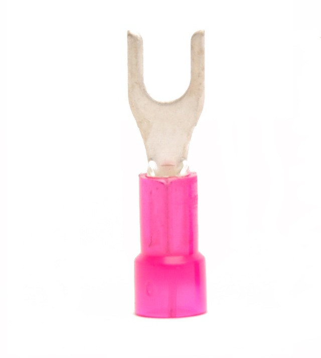 50-teiliges Set Isolierte Spatenklemmen – Rot, Nylon, Für 22-18 AWG Kabel, 6,35 Mm (1/4 Zoll)