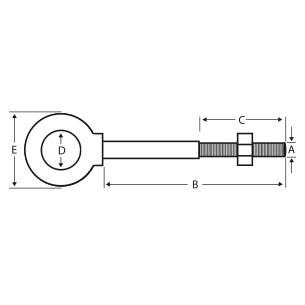 6-Pack 1/2-13 X 6 Inch Hot Dip Galvanized Forged Eye Bolts - GEB500X6-6