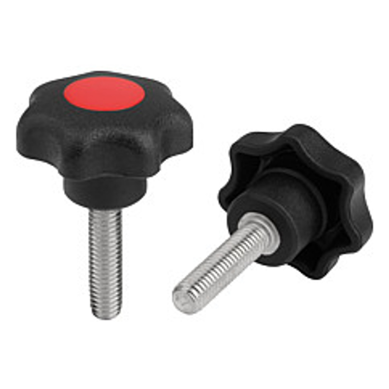 M6 Female Thread 24mm Dia Plastic Star Head Screw on Clamping Knobs Grip 17pcs for sale online