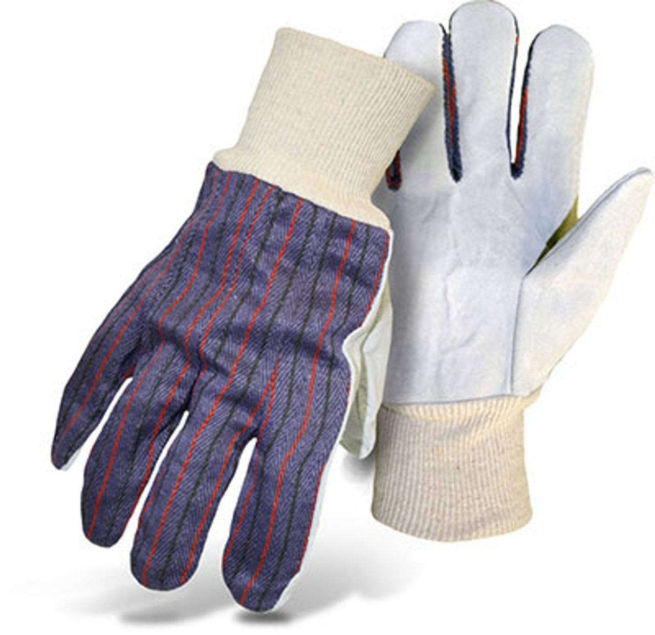 Leather Palm Work Gloves Canvas Back Large
