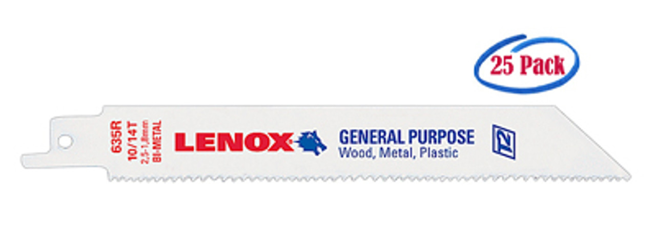 Lenox General Purpose Bi-Metal Reciprocating Saw Blades, 12