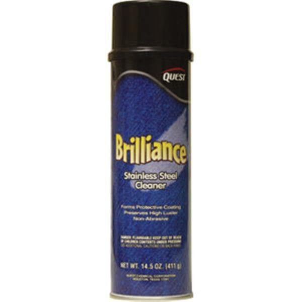 Brilliance OilBased Stainless Steel Cleaner, 14.5 oz Aerosol, 12/Case AFT Fasteners