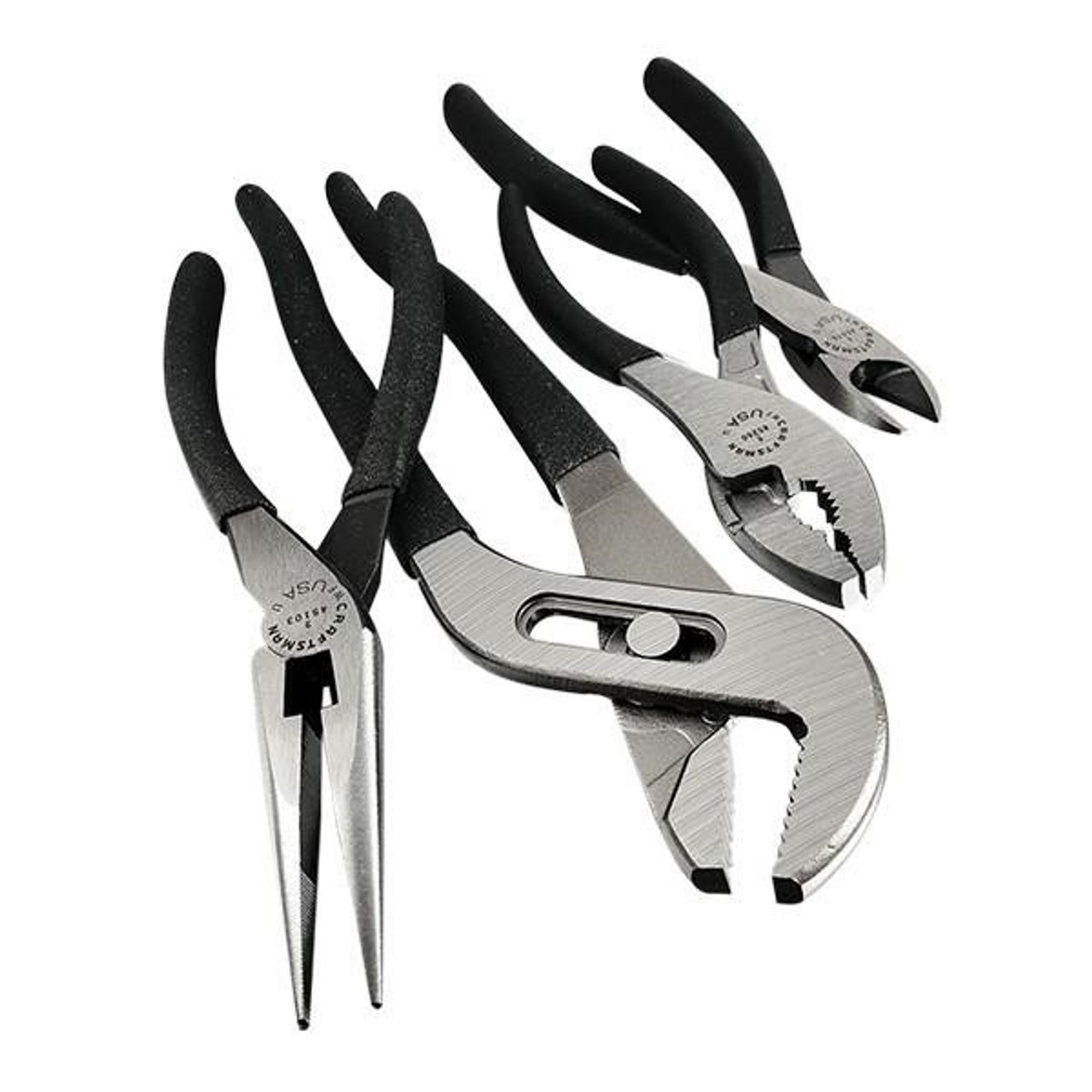 NEW Craftsman 4 Pc. Multi-Head Compound Joint Pliers Set w/Belt Clip Pouch  44888