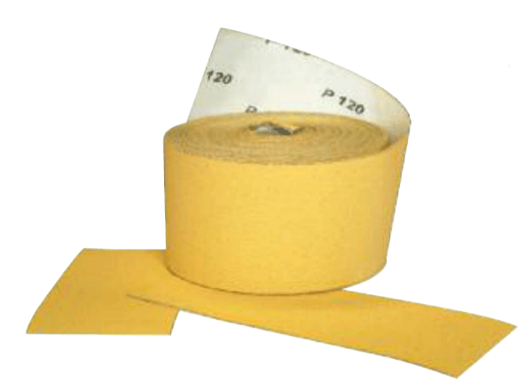 Premium Gold Stearated Rolls PSA 23/4" x 25 YD, Grit 220C, Mercer