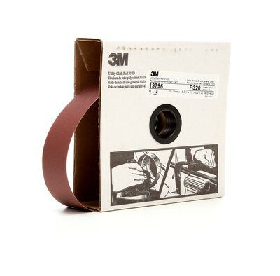 3M Utility Cloth Roll 314D, 2 in x 50 yd P220 Grit JWeight 5 Rolls