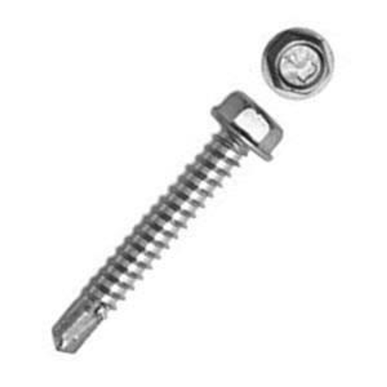 1 Length #2 Drill Point Combination Phillips-Slotted Drive Steel Self-Drilling Screw #8-18 Thread Size Pan Head Zinc Plated Finish Pack of 100 