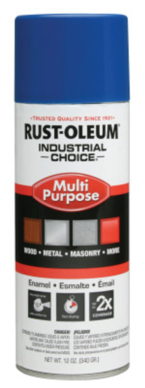Industrial Choice Spray Paint,osha Safety Blue,12 oz. Rust-Oleum 1624830
