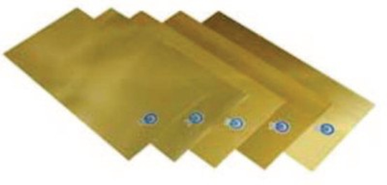 Precision Brand Brass Shim Flat Sheets, 0.002", Brass, 0.031" x 25" x 6