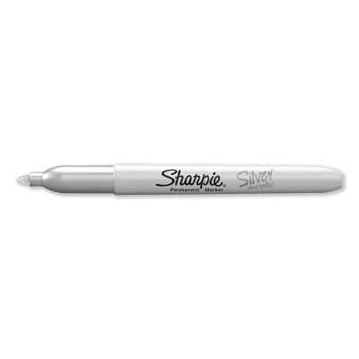 Sanford Sharpie® Metallic Permanent Marker, Silver, Fine, 1 Dozen