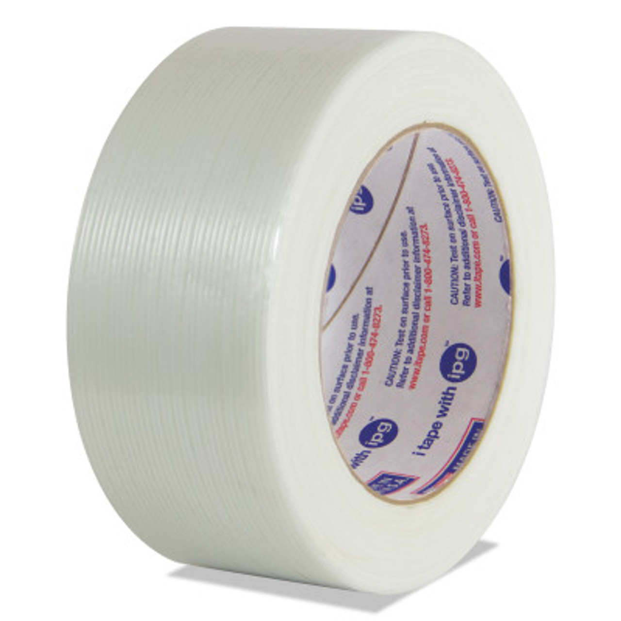 Intertape RG300 Utility Grade Filament Strapping Tape White x 60 yds. 3/8 in 