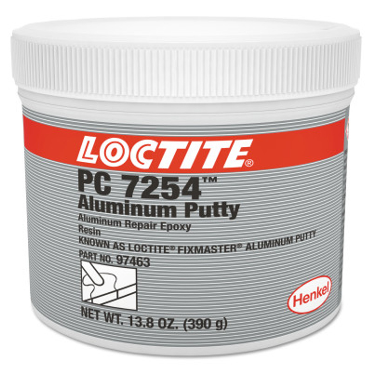 Loctite Fixmaster Aluminum Putty, 1 lb, Kit, Aluminum, 1/KIT | AFT