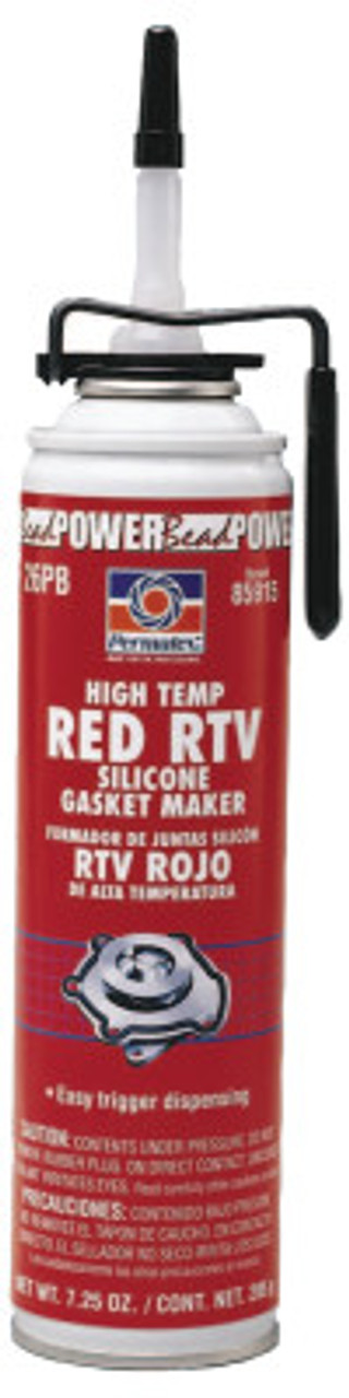 PERMATEX, High-Temp Red RTV, 7.25 oz, RTV Gasket Maker