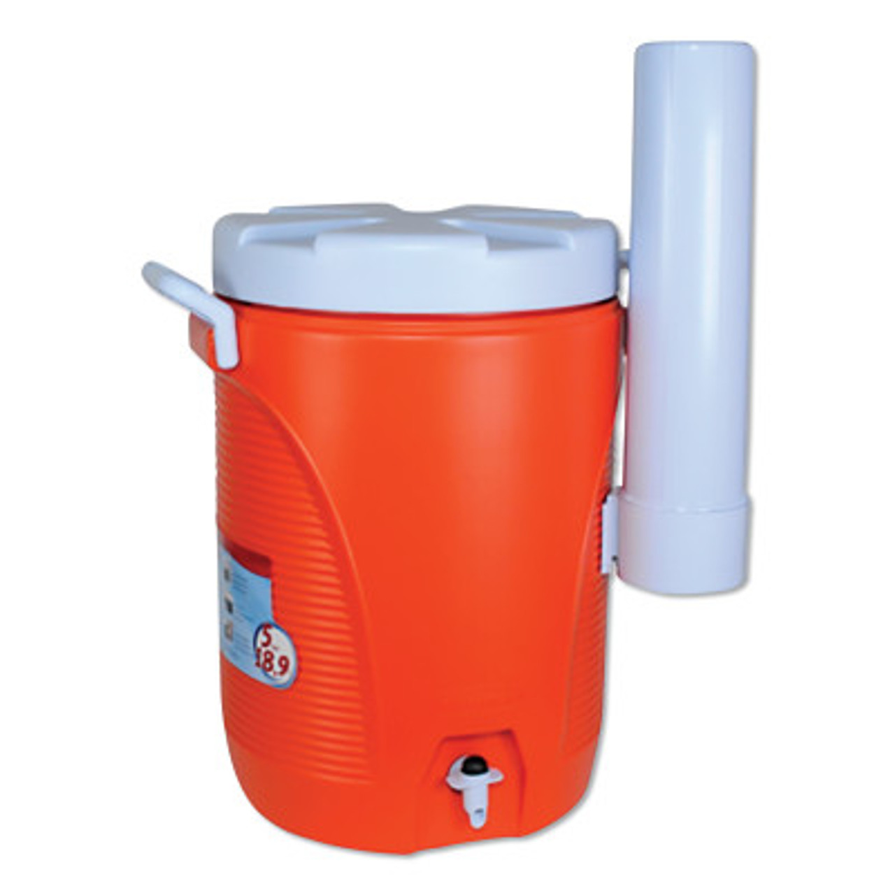 Newell Rubbermaid Water Coolers, 5 gal, Cup Holder, Orange, 1 EA