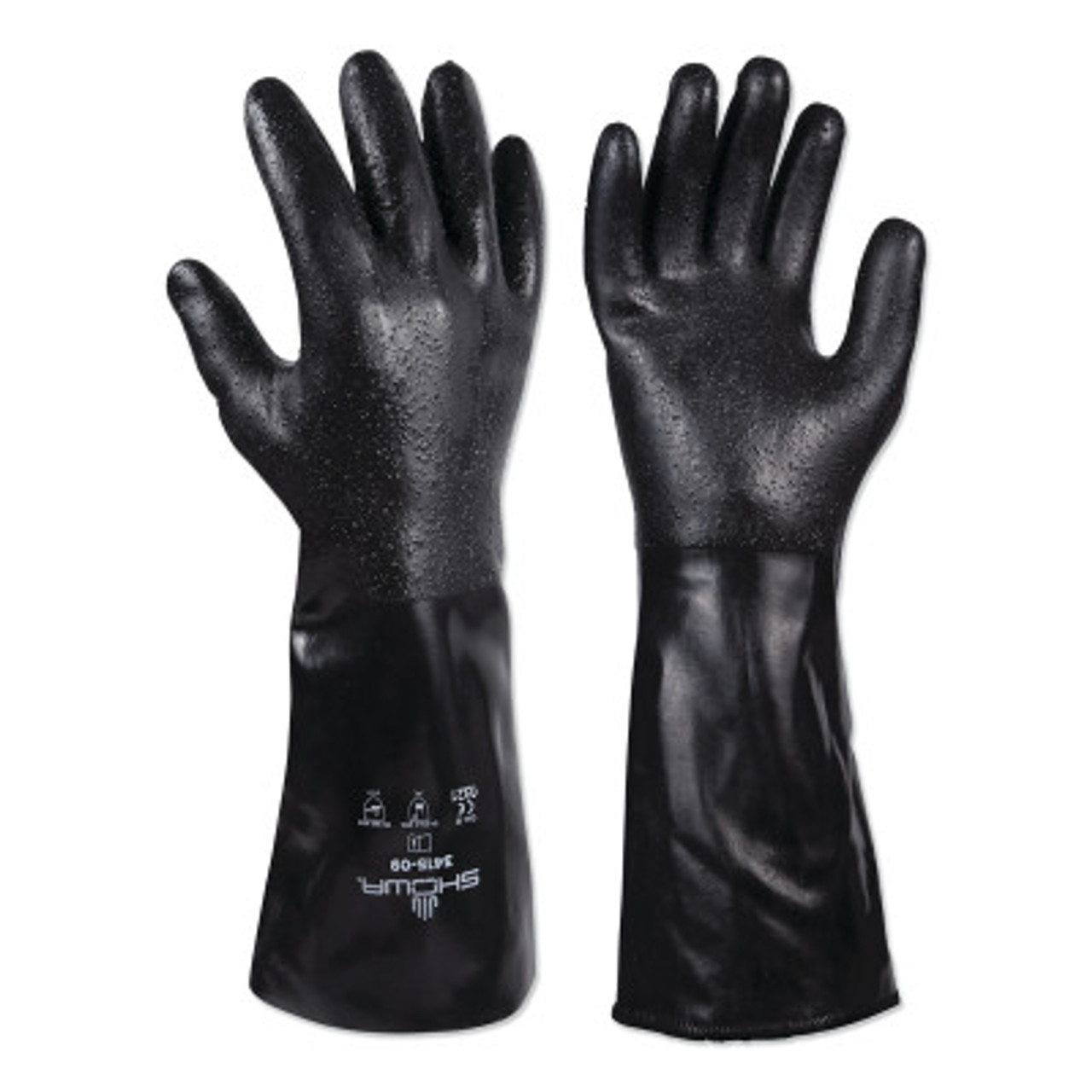 SHOWA 3416 Cut and Chemical Resistant Neoprene Gloves, Rough, Large ...