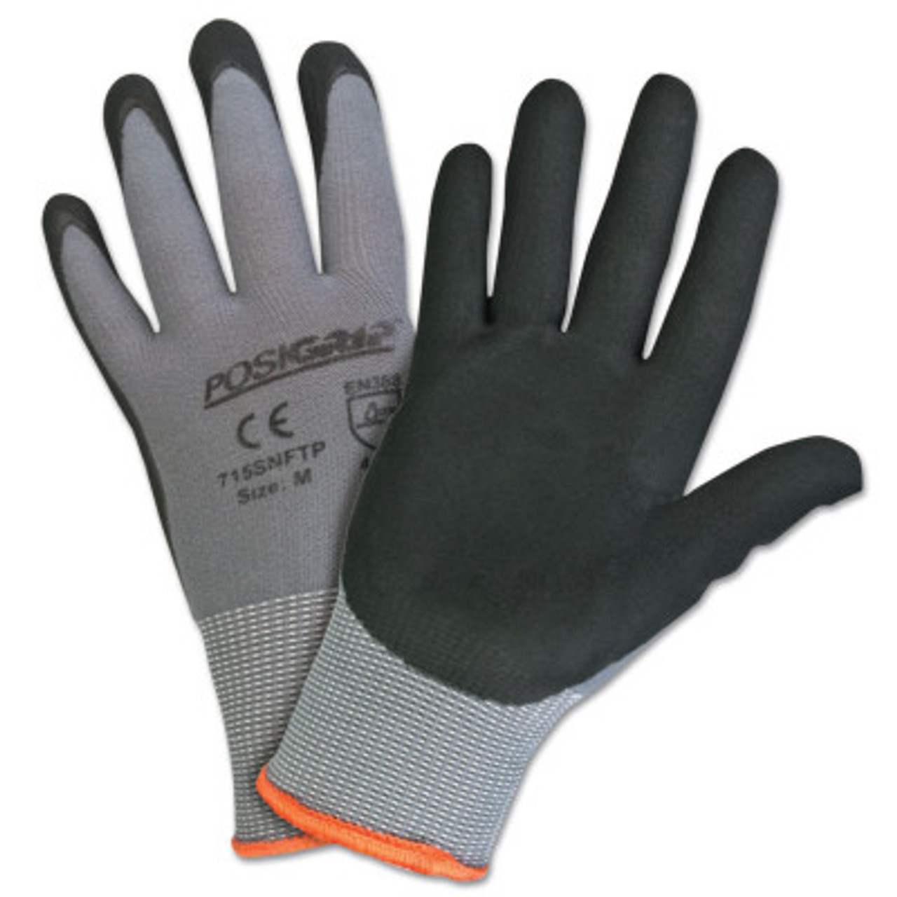 Nitrile Coated Work Gloves (Medium, Size 8)