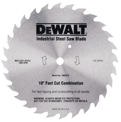 DeWalt Steel Circular Saw Blades, 7 1/4 in, 20 Teeth, 5/EA, DW3323