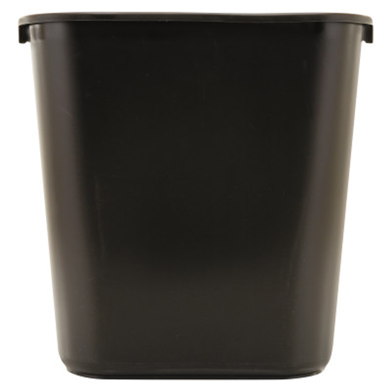 Rubbermaid 28 Quart Black Plastic Wastebasket