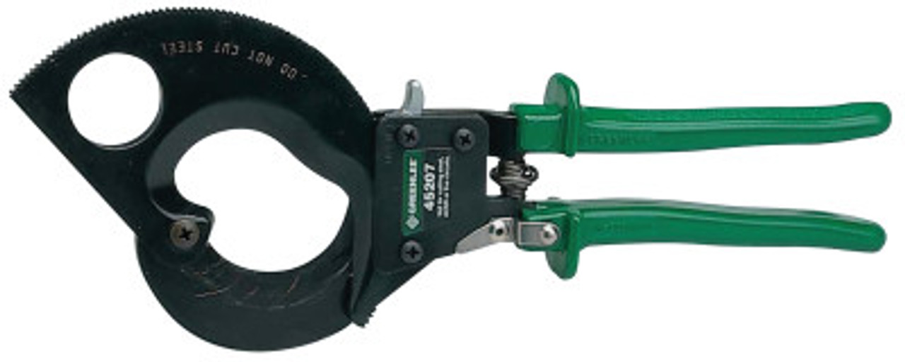 Greenlee Performance Ratchet Cable Cutters, 11 in, Shear Cut, 1/EA,  #50452070